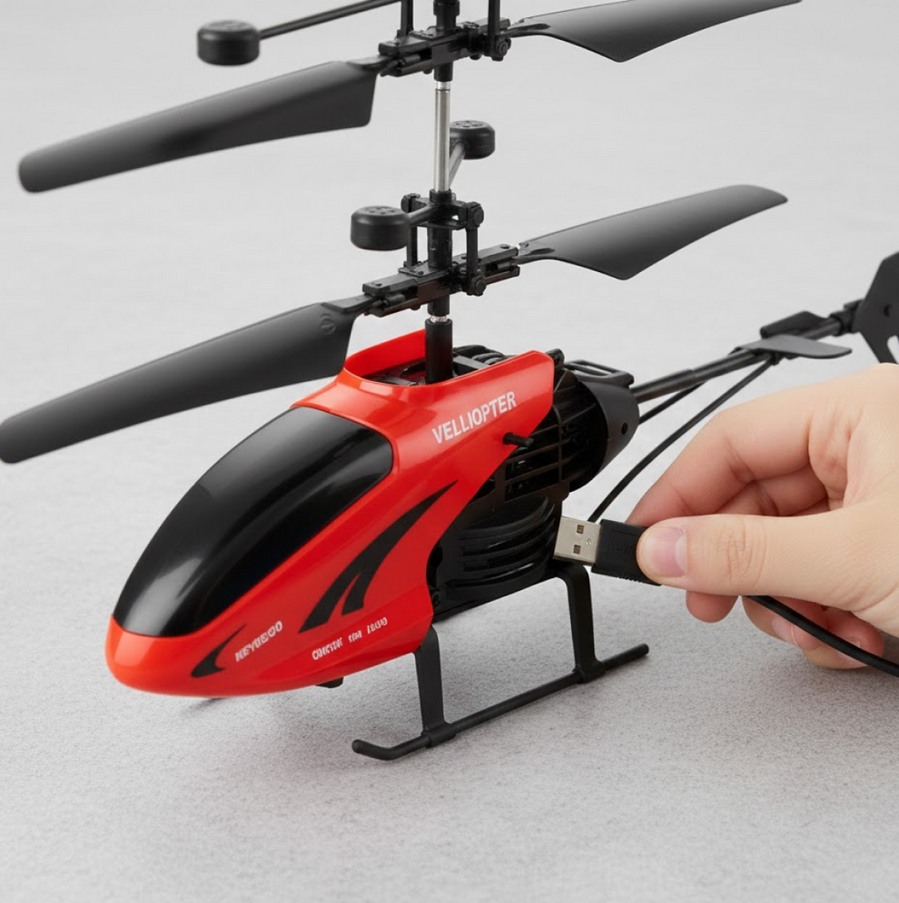 Remote Control Flying Helicopter Toy for Kids | USB Rechargeable RC Helicopter with Stable Flight | Indoor Flying Toy for Boys & Girls (Pack of 1)
