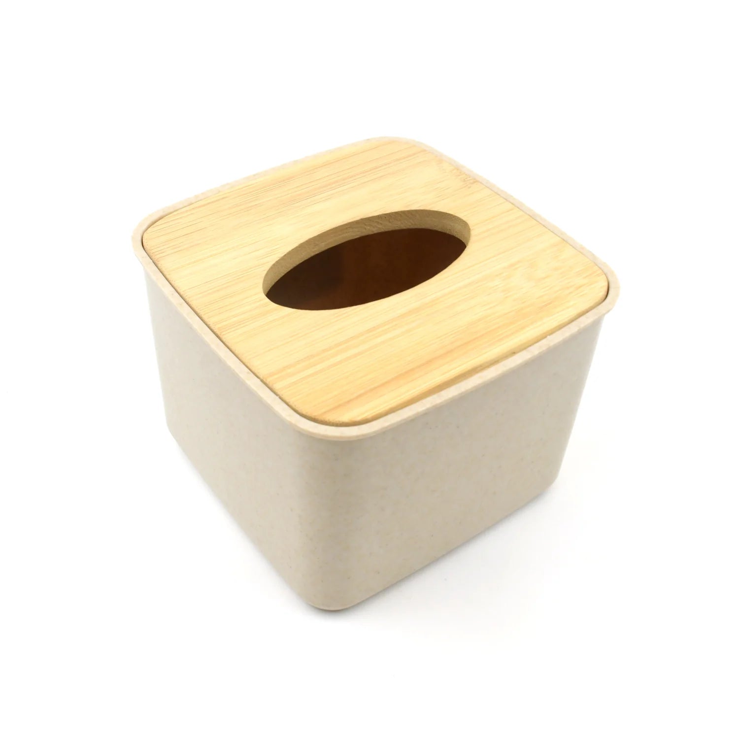 Buy 1 Get 1 Bamboo Tissue Box Cover with Wooden Lid – Modern Desktop Tissue Holder for Bathroom, Office & Home (2 Pcs)