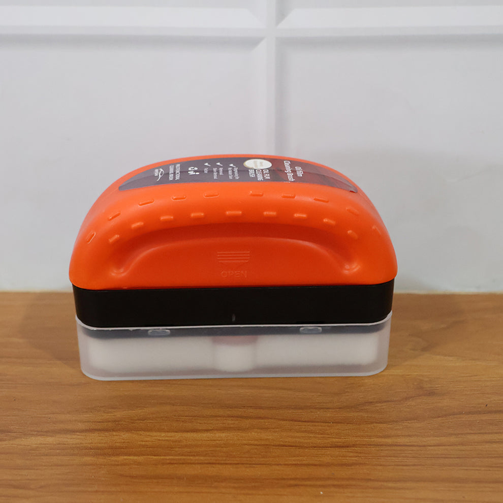 2-in-1 Car Oil Film Cleaning Brush | Windshield & Glass Cleaner with Built-in Liquid Tank | Anti-Fog & Water-Repellent Car Cleaning Tool (Pack of 2)