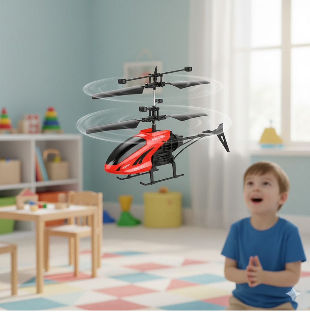 Remote Control Flying Helicopter Toy for Kids | USB Rechargeable RC Helicopter with Stable Flight | Indoor Flying Toy for Boys & Girls (Pack of 1)
